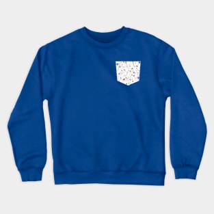 Pocket - Blue Soft Flowers Crewneck Sweatshirt